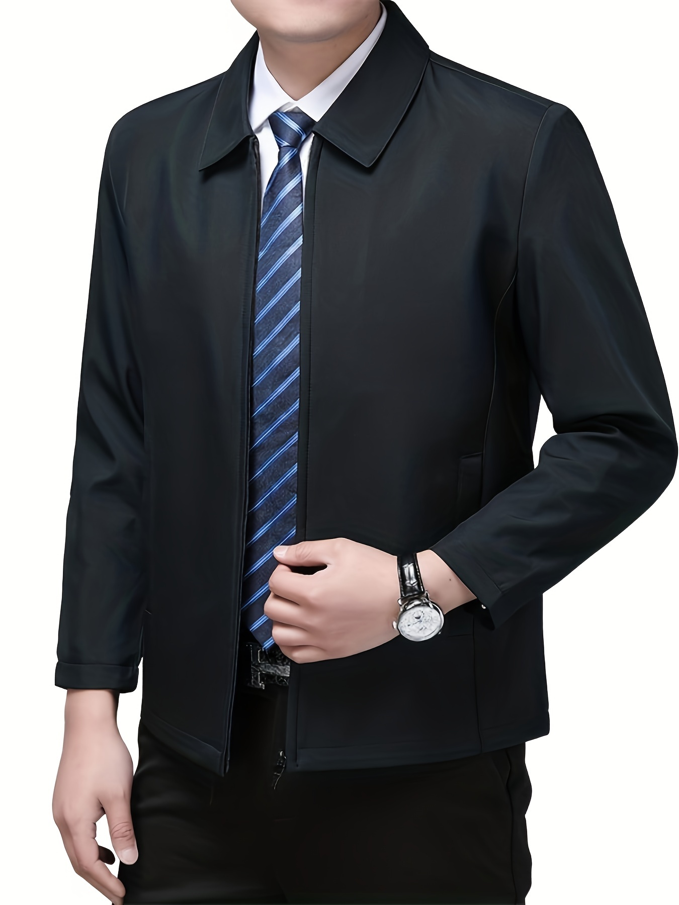 mens semi formal jacket for business leisure activities details 1