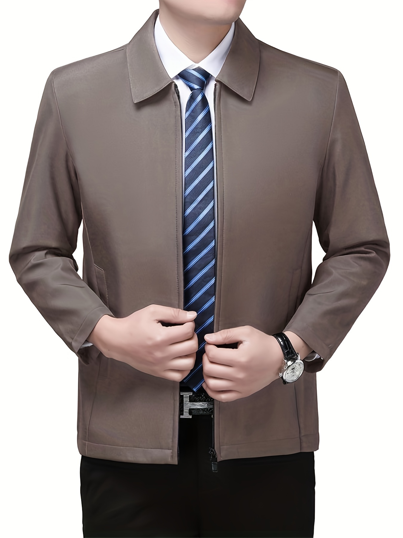 mens semi formal jacket for business leisure activities details 3