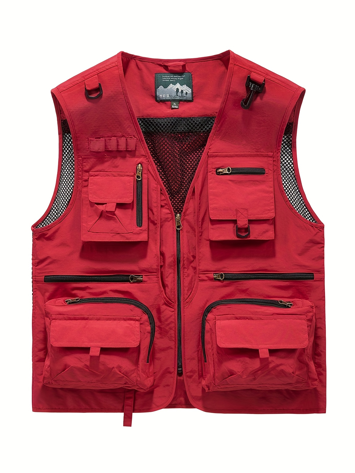 mens summer casual travels vests with multi pockets comfy breathable tops for fishing climbing details 0