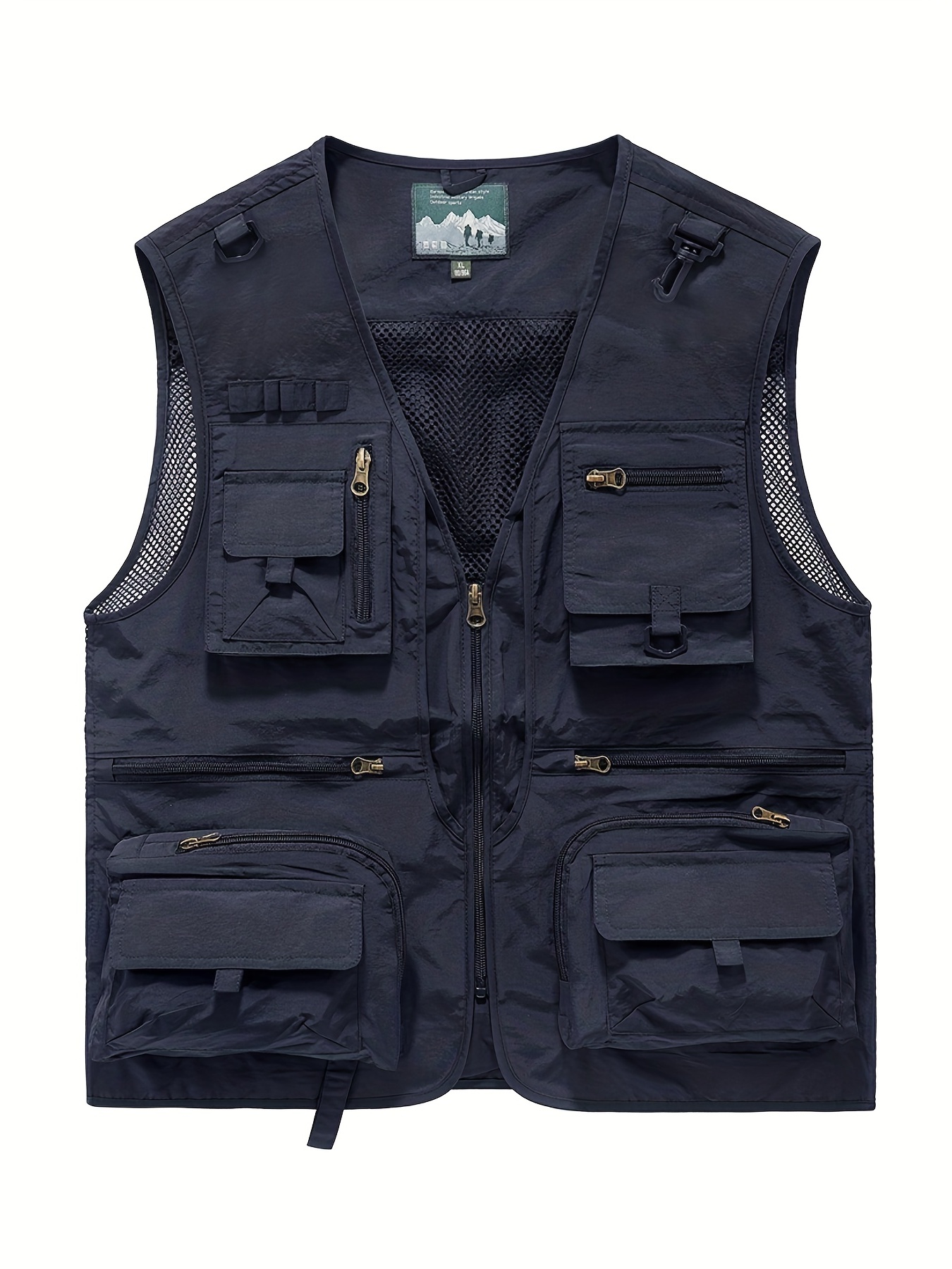 mens summer casual travels vests with multi pockets comfy breathable tops for fishing climbing details 5