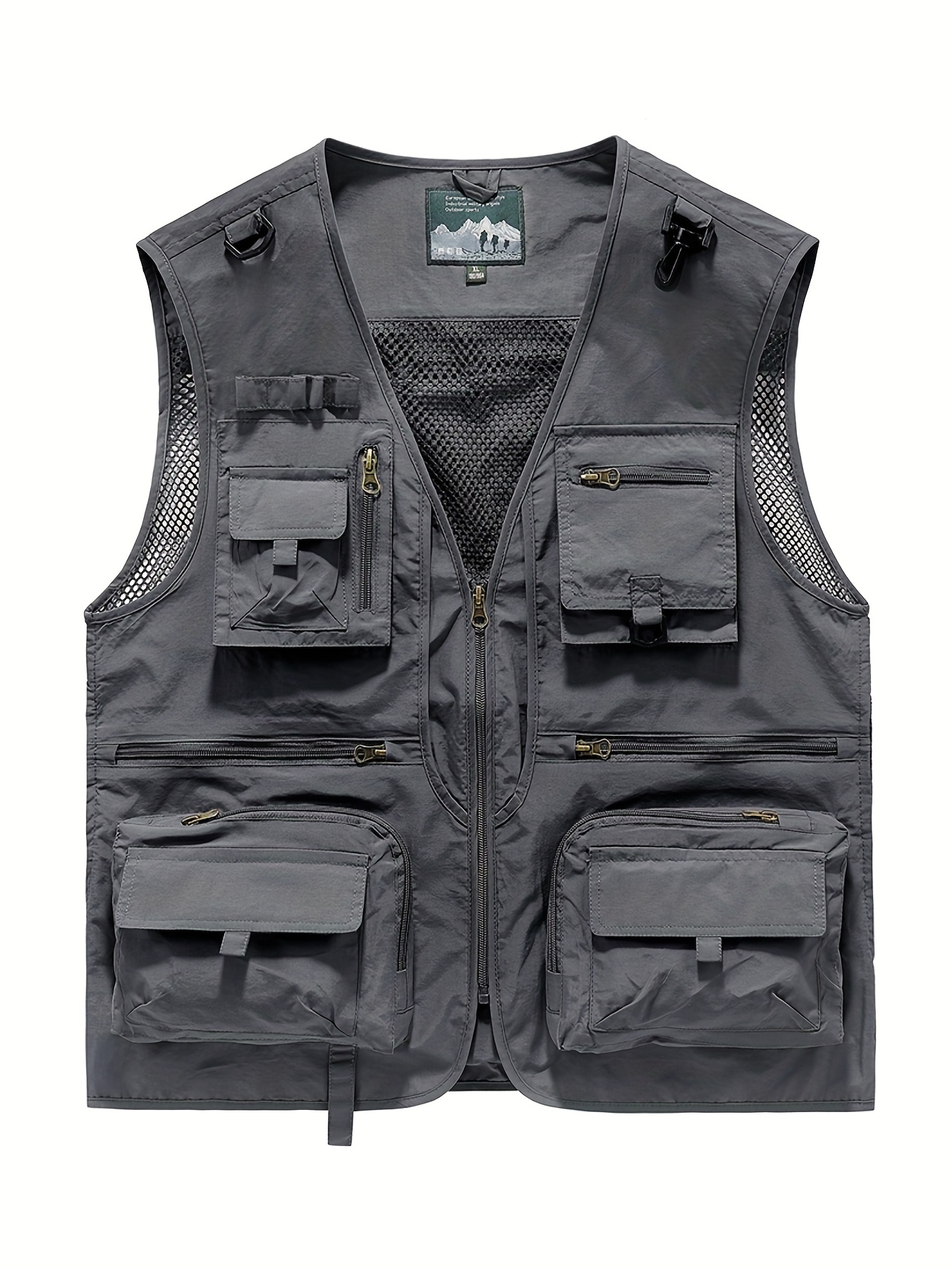 mens summer casual travels vests with multi pockets comfy breathable tops for fishing climbing details 15