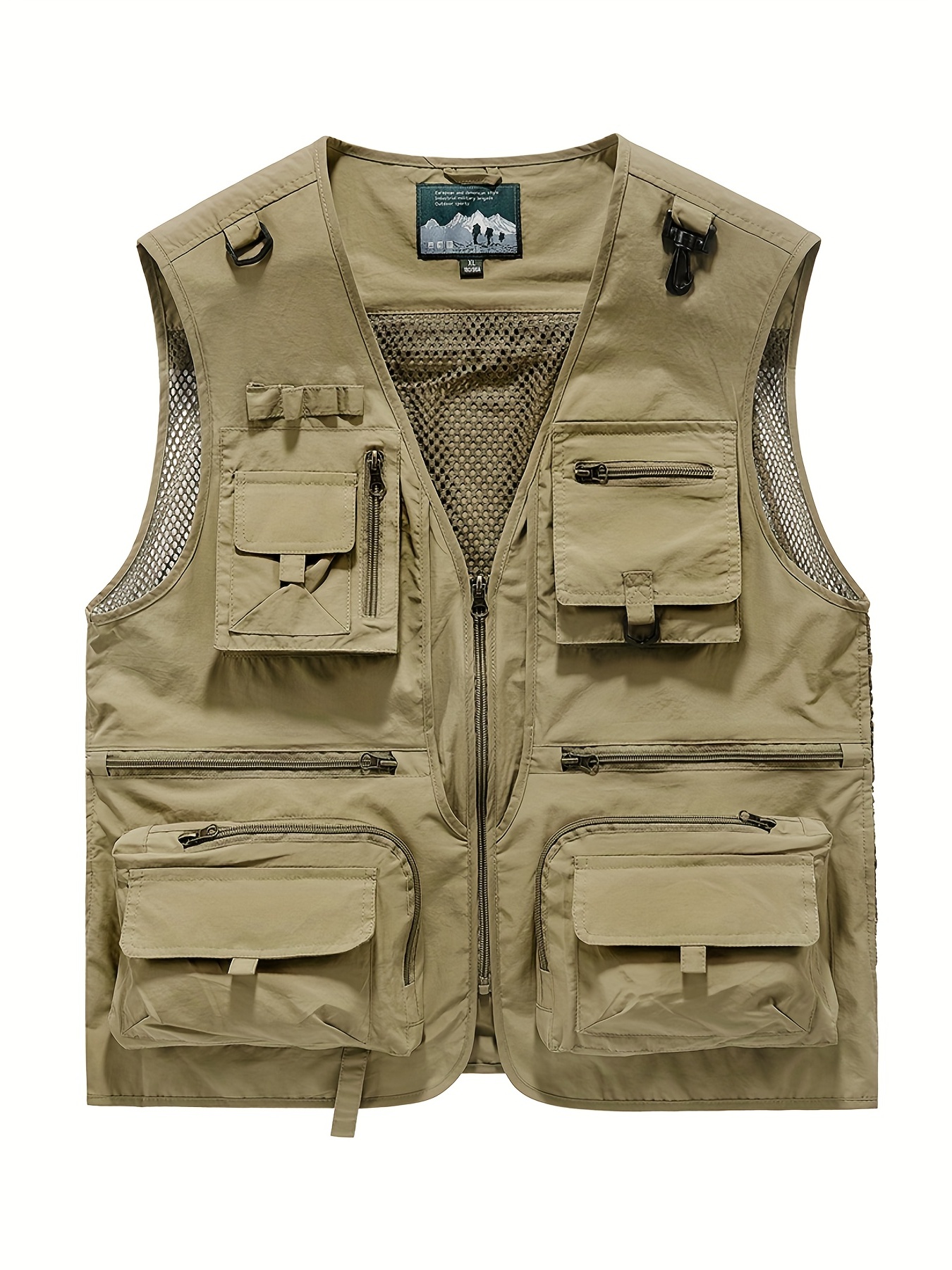 mens summer casual travels vests with multi pockets comfy breathable tops for fishing climbing details 25