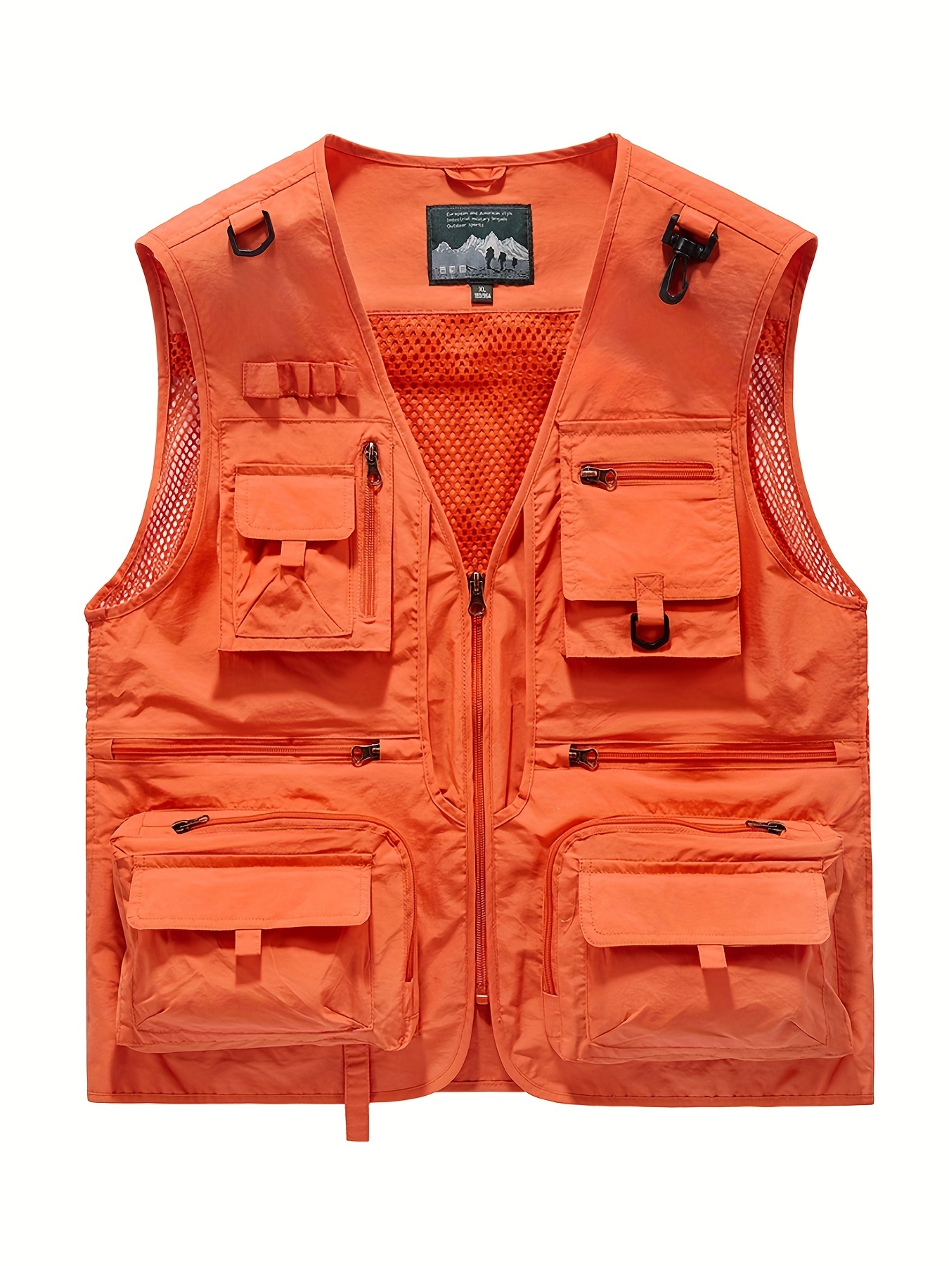 mens summer casual travels vests with multi pockets comfy breathable tops for fishing climbing details 32