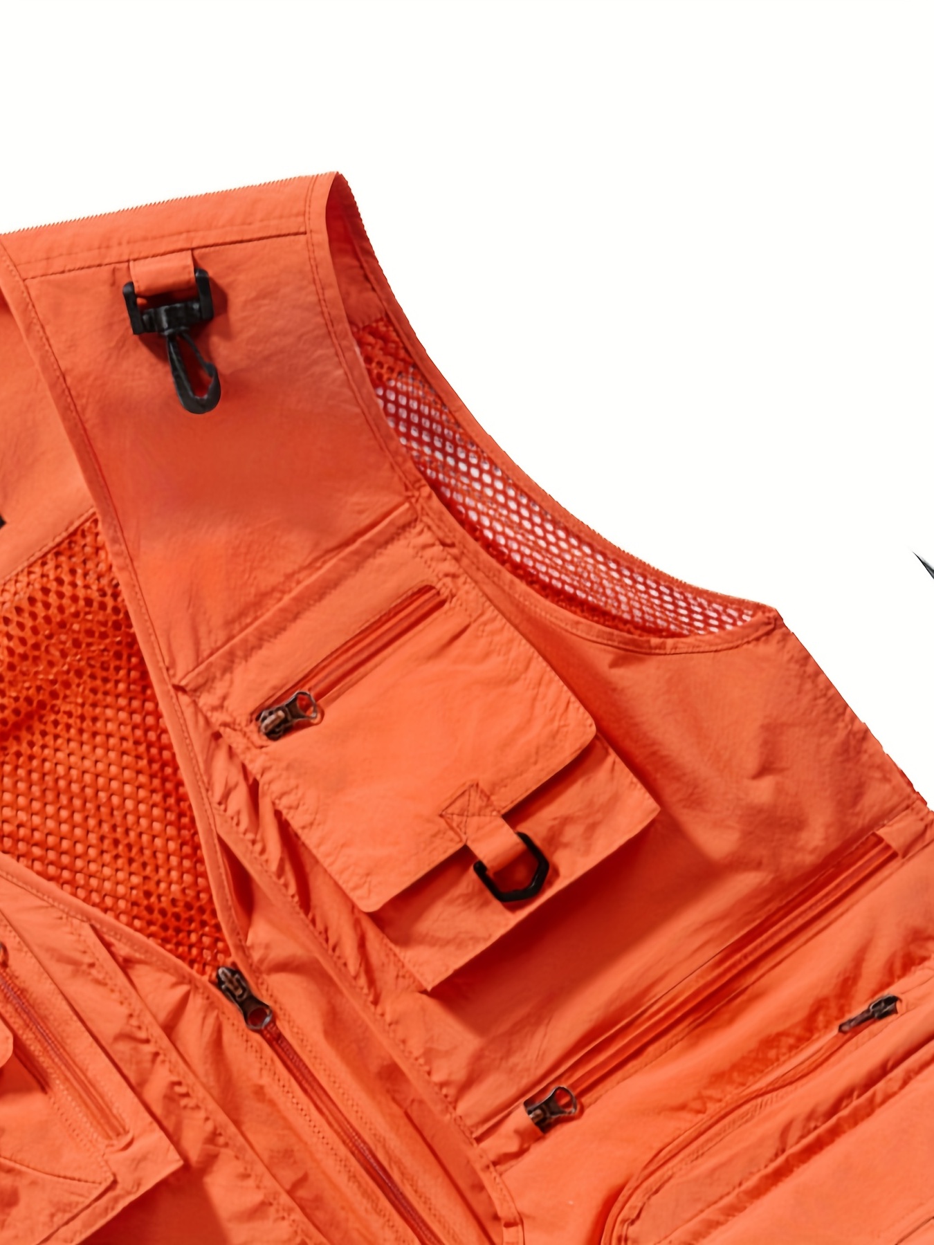 mens summer casual travels vests with multi pockets comfy breathable tops for fishing climbing details 34