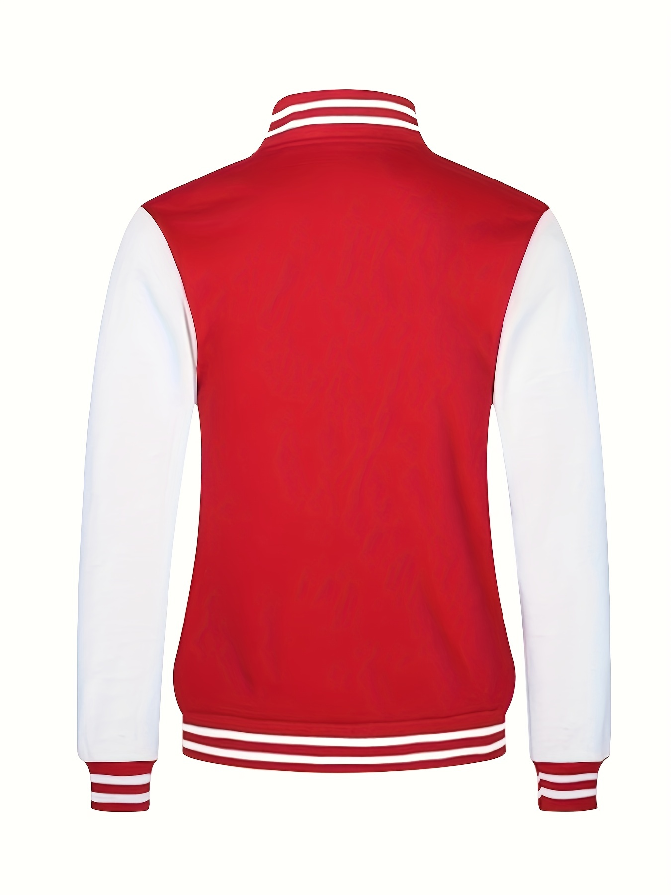 warm fleece varsity jacket mens casual color block button up jacket for fall winter school details 22