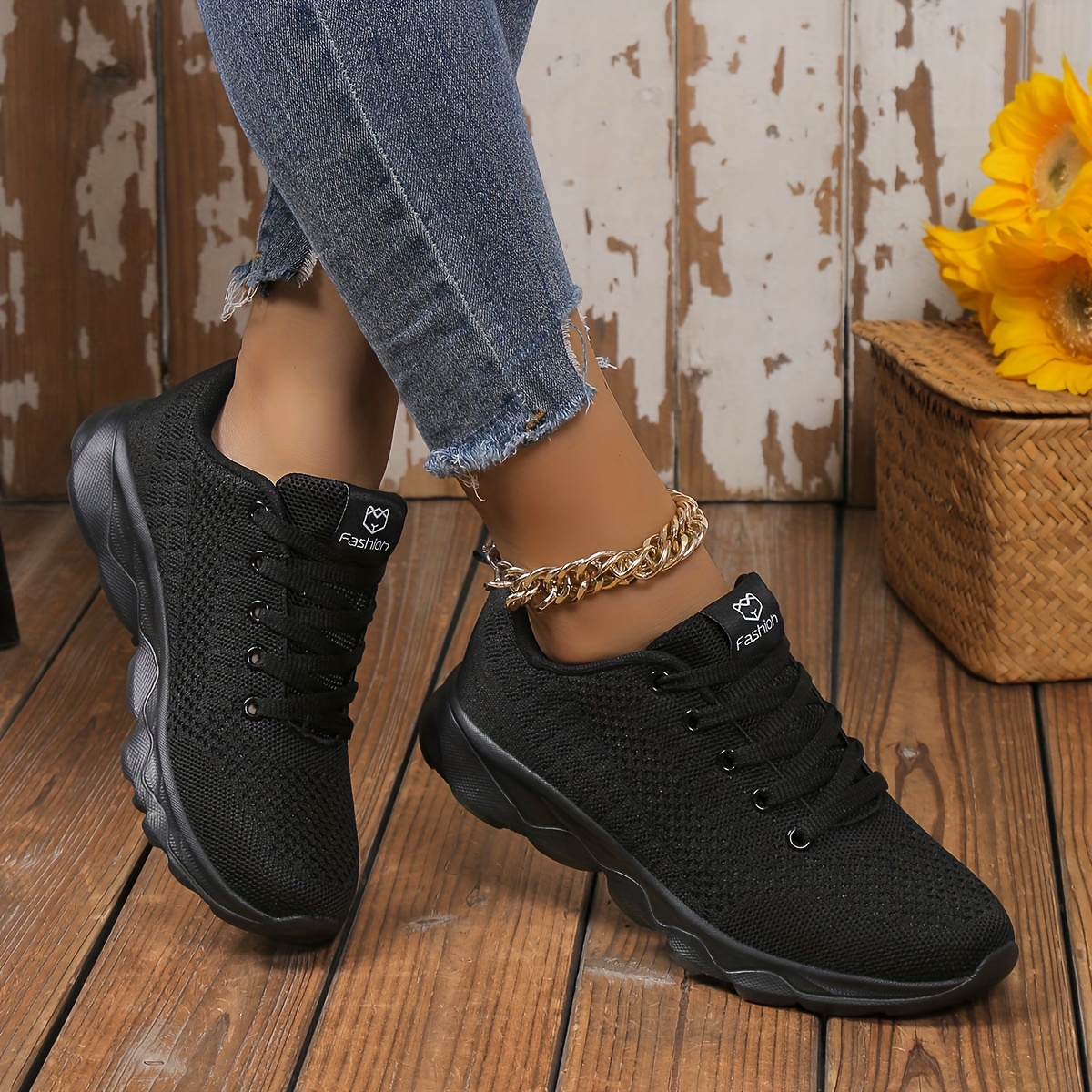 womens solid color casual sneakers lace up comfy soft sole platform sporty shoes lightweight low top non slip shoes details 4