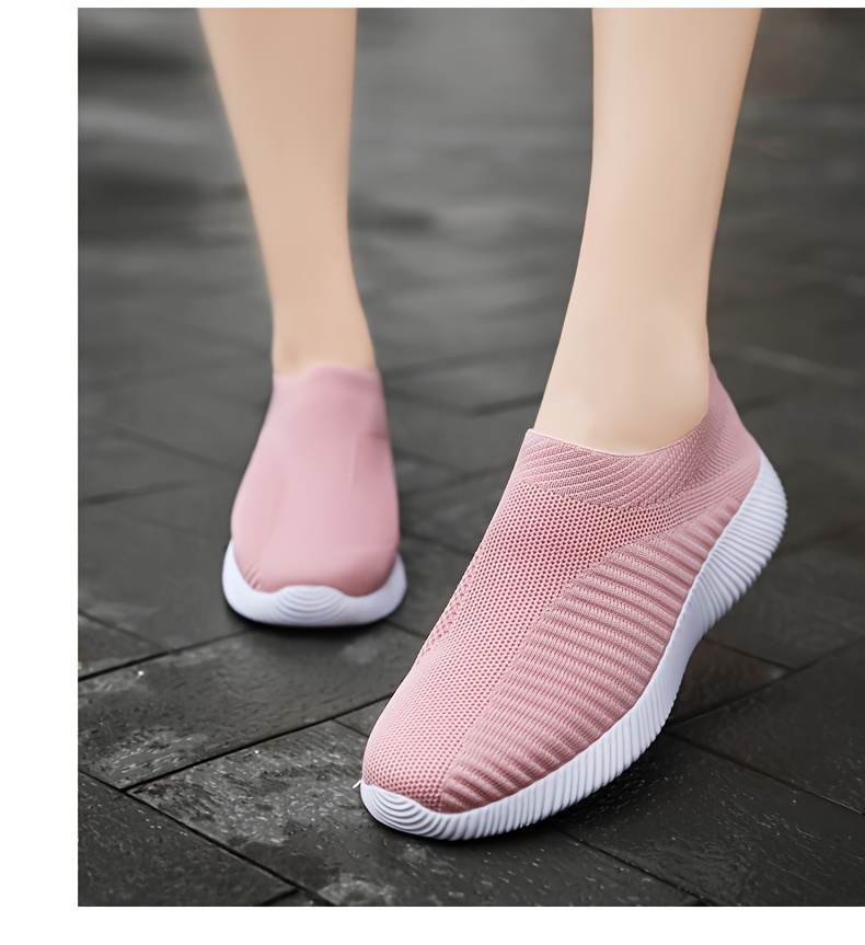 womens casual sneakers lightweight soft bottom running shoes breathable slip on walking shoes details 9