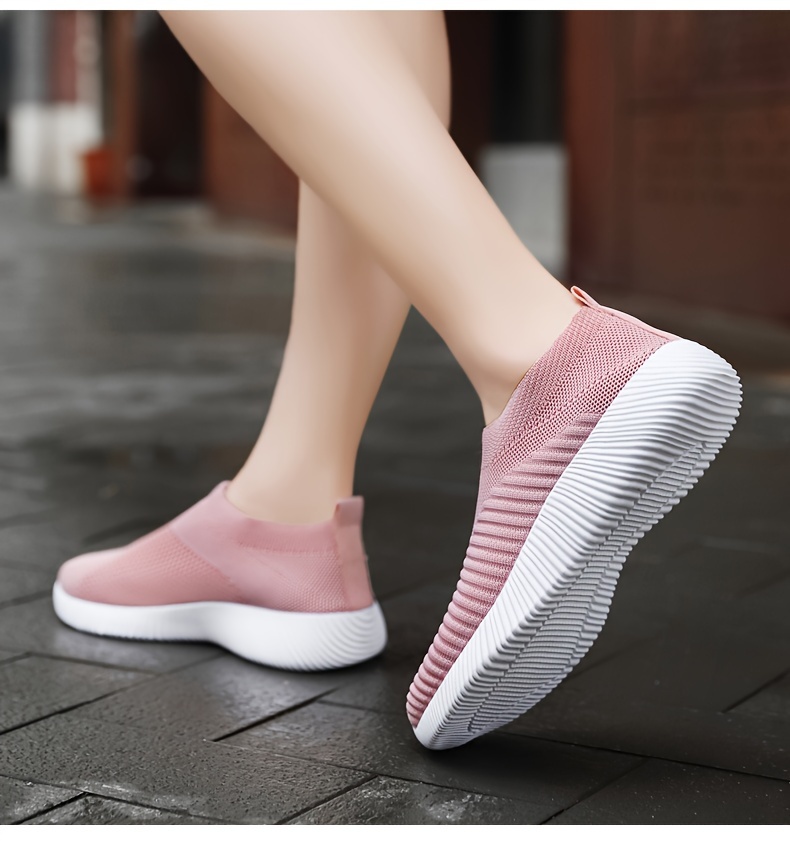 womens casual sneakers lightweight soft bottom running shoes breathable slip on walking shoes details 10