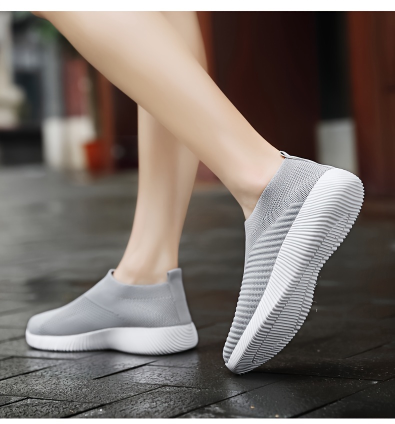 womens casual sneakers lightweight soft bottom running shoes breathable slip on walking shoes details 16