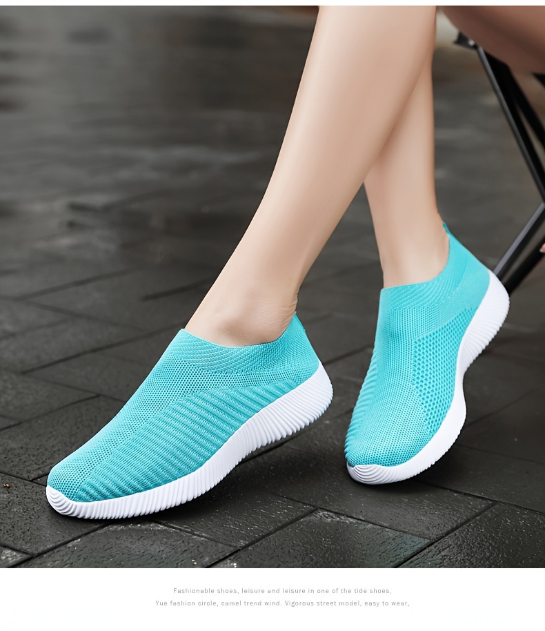 womens casual sneakers lightweight soft bottom running shoes breathable slip on walking shoes details 17