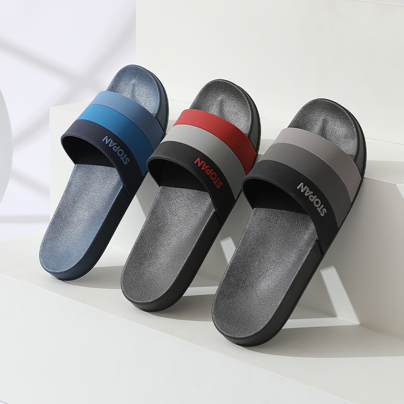 striped non slip quick drying slippers with soft sole for men women comfortable slide slippers for indoor outdoor beach shower bathroom details 4