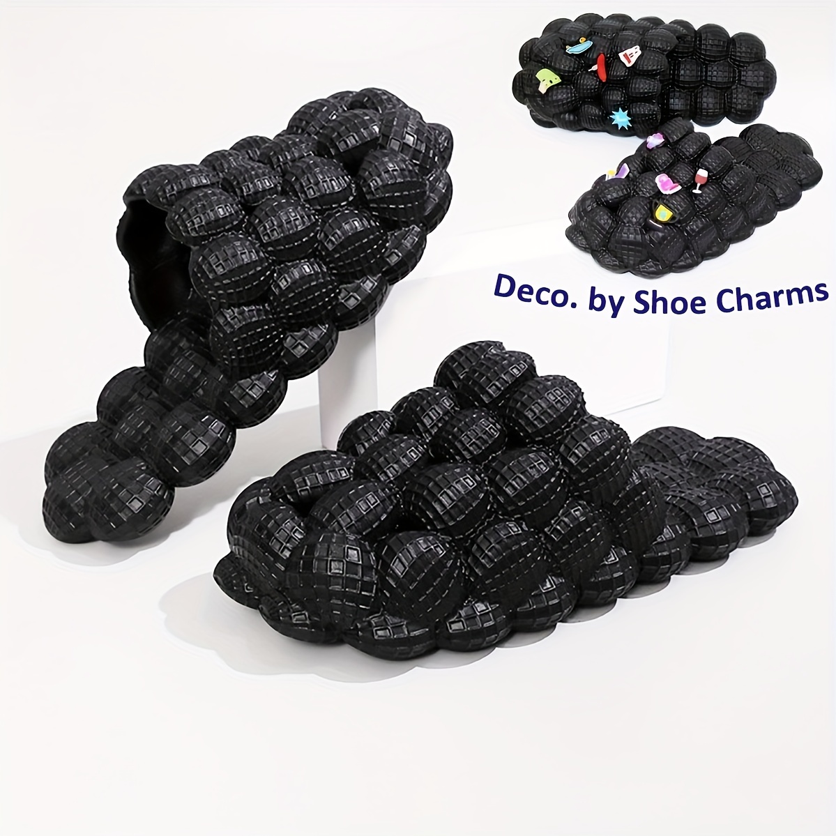 men bubble soft sole massage slippers lightweight non slip open toe quick dry slippers details 1