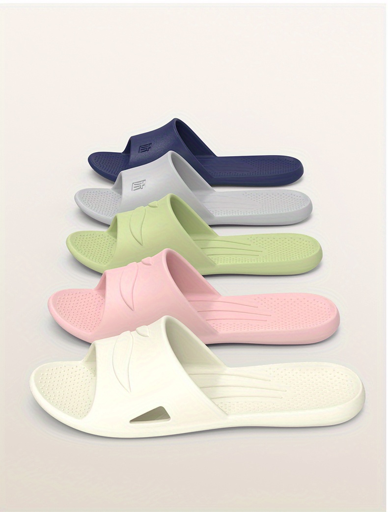 mens embossed slides casual non slip slippers open toe shoes for indoor outdoor beach shower spring and summer details 8