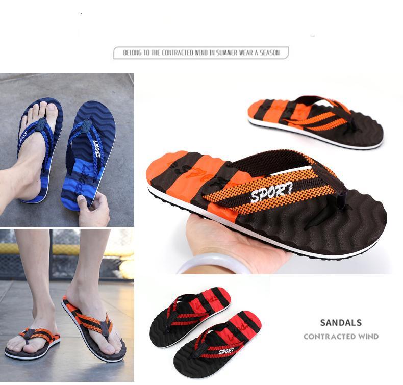 mens flip flops lightweight comfortable non slip thong sandals for indoor outdoor beach summer details 1